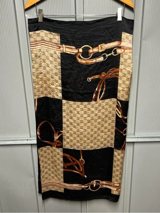 Vintage Gucci Silk Scarf Rare Print Made In Italy - Picture 3 of 6